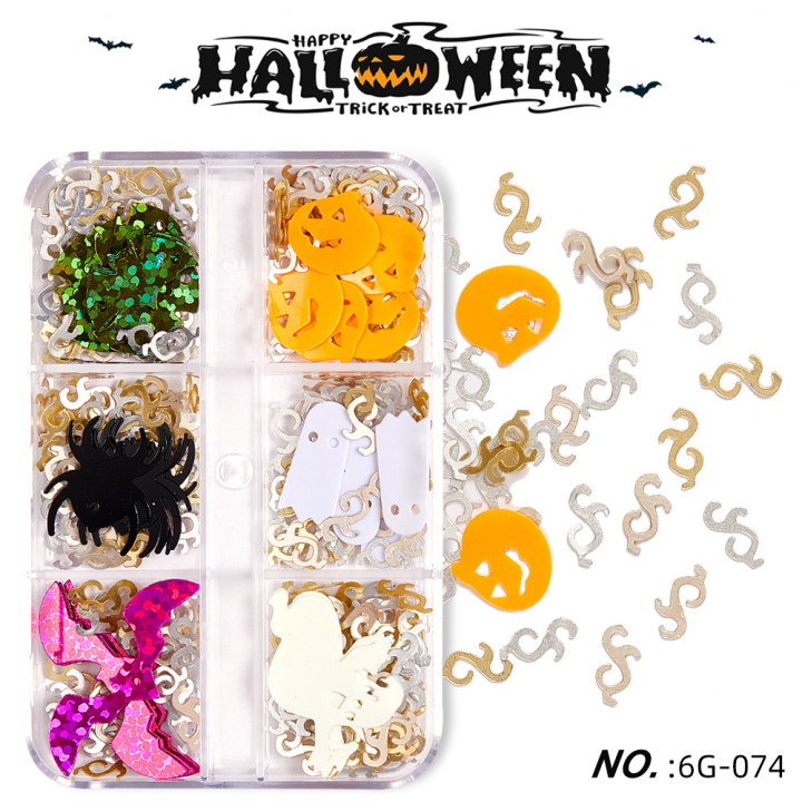 K057  Halloween Nail Art Patch Sequin Set Wholesale Nail Art Jewelry Sequins