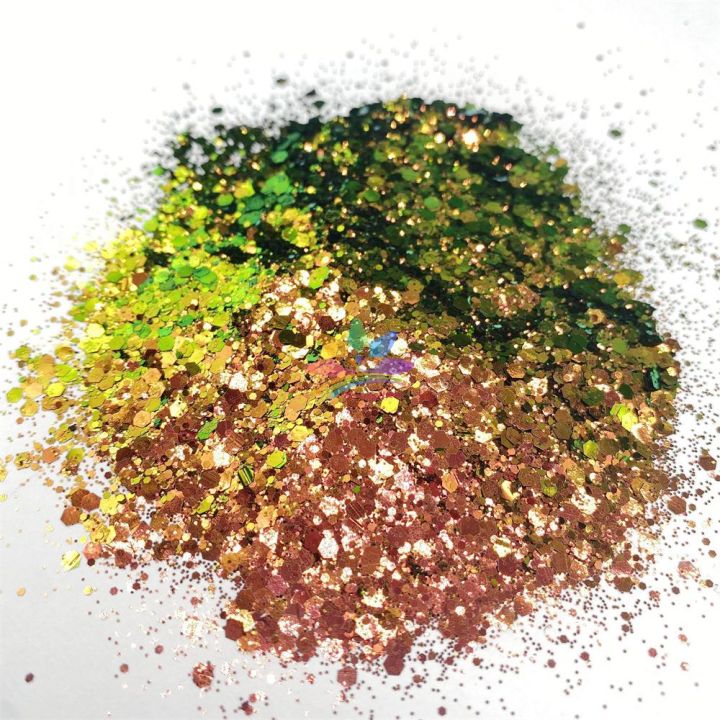 BSLC015  Chunky mix  High quality color shift glitter polyester iridescent glitter