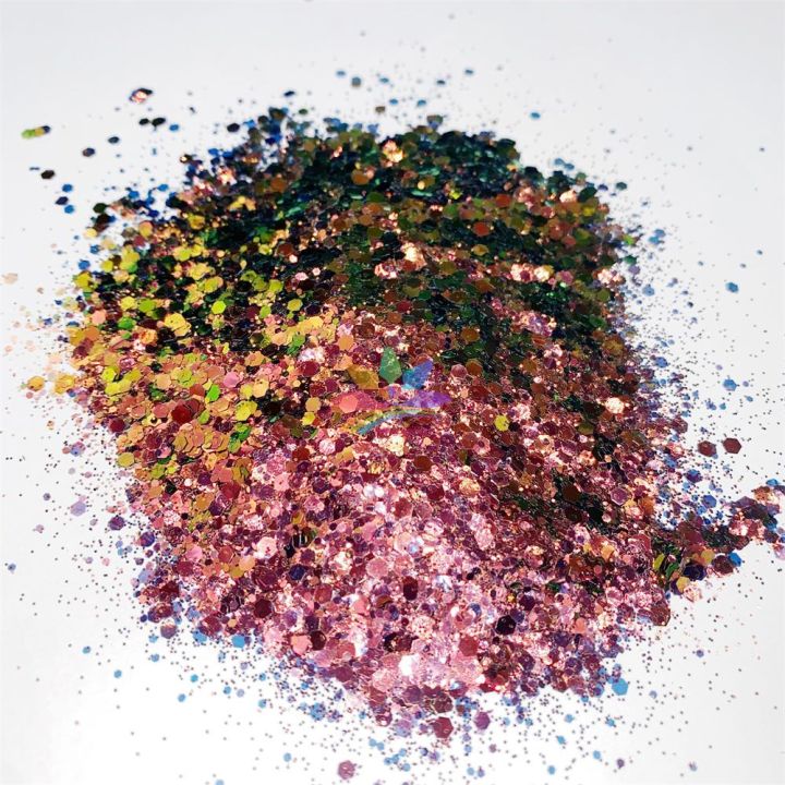BSLC016  Chunky mix  High quality color shift glitter polyester iridescent glitter