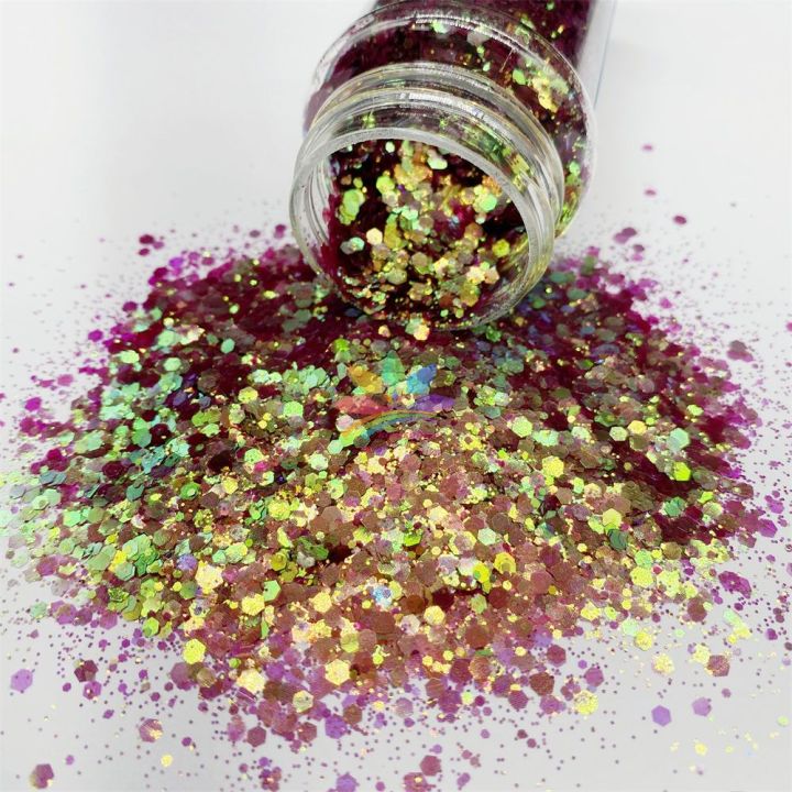 BSLC018  Chunky mix  High quality color shift glitter polyester iridescent glitter