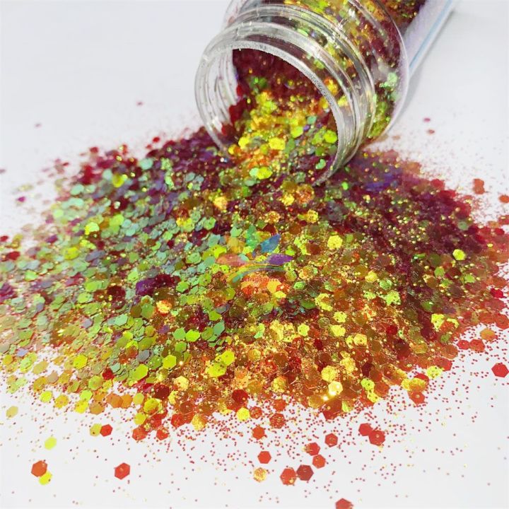 BSLC021   Chunky mix  High quality color shift glitter polyester iridescent glitter