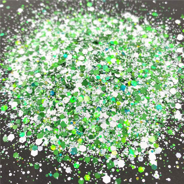 KS-SD029  Hot Selling christmas colors bulk flake glitter chunky snowflake Glitter for decoration