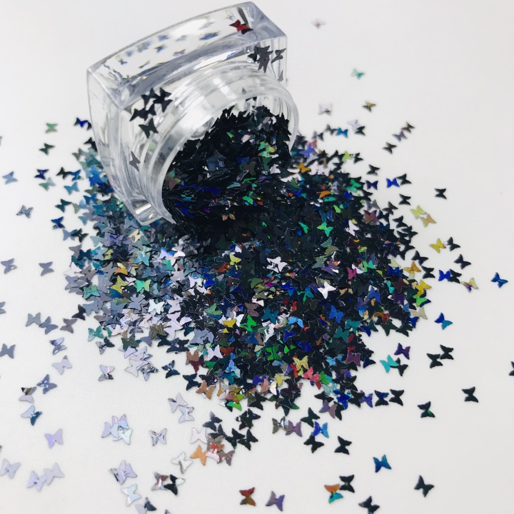 LB1000  2.5 mm butterfly  shape holographic glitter 