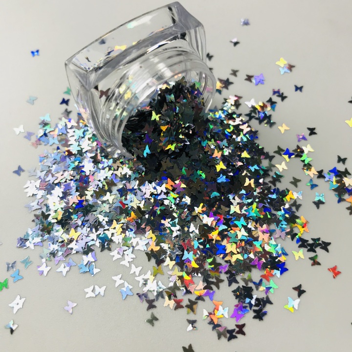  LB100 2.5 mm butterfly  shape holographic glitter 