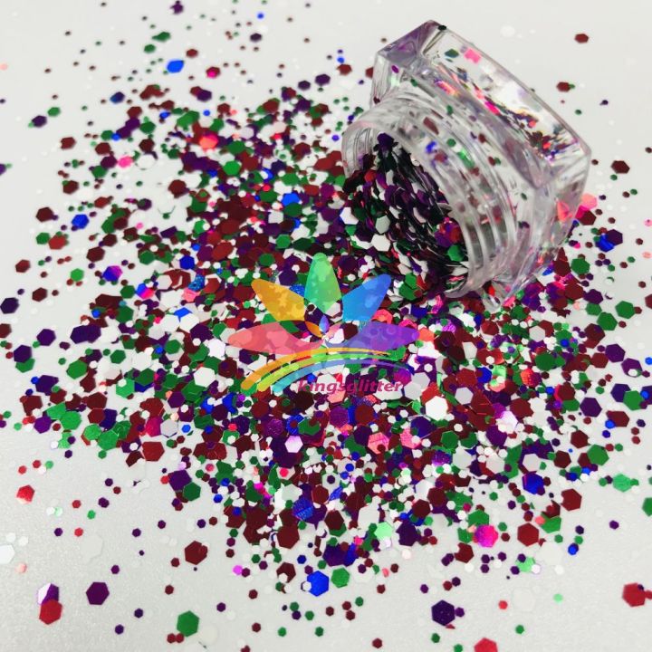 SD082   Hot Selling christmas mixed colors chunky Glitter for decoration craft nails resin 