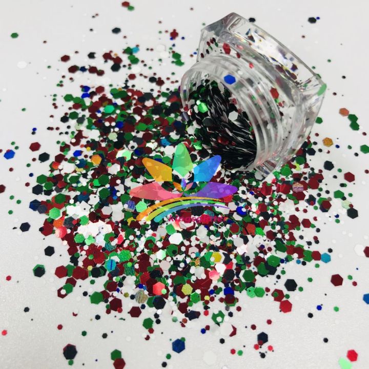 SD083   Hot Selling christmas mixed colors chunky Glitter for decoration craft nails resin 