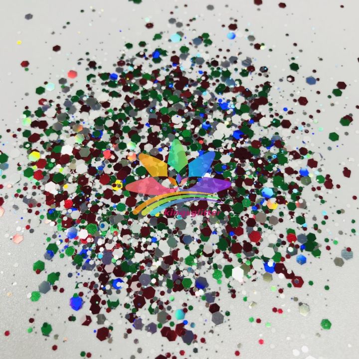SD087   Hot Selling christmas mixed colors chunky Glitter for decoration craft nails resin 