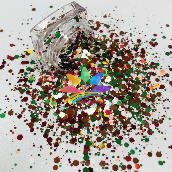 SD089   Hot Selling christmas mixed colors chunky Glitter for decoration craft nails resin 