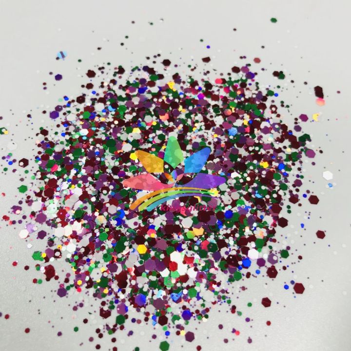 SD091   Hot Selling christmas mixed colors chunky Glitter for decoration craft nails resin 