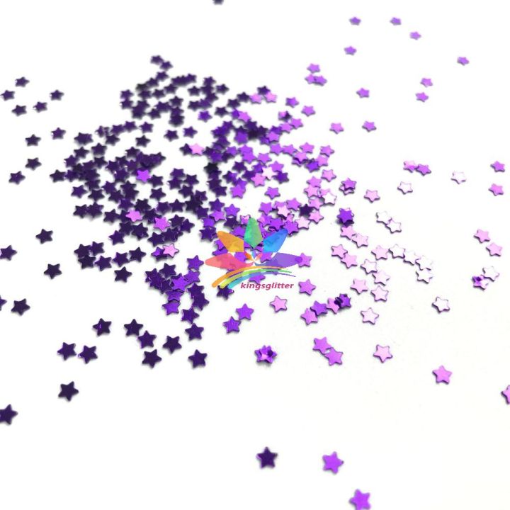 M81  purple star shape glitter 2.5mm