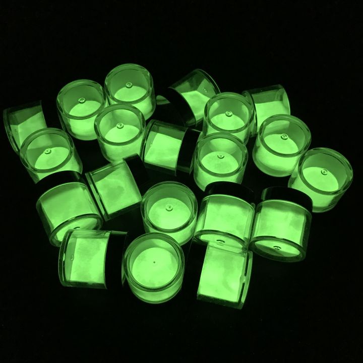 GL01 glow pigment yellow green  glow in the dark 10 grams in one jar 