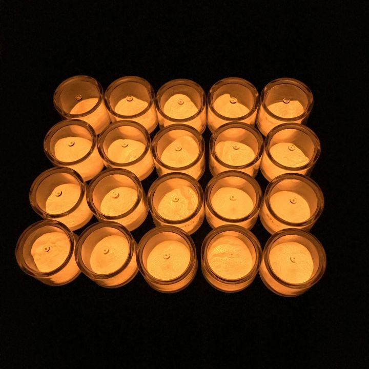 GL06 glow pigment orange yellow glow in the dark 10 grams in one jar 