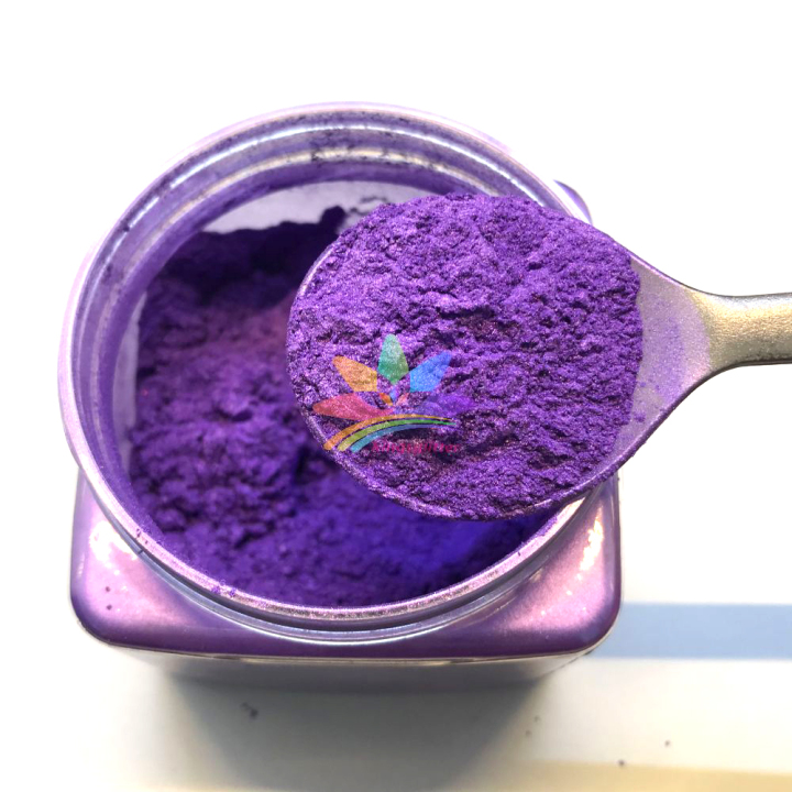 KMC422   iridescent purple blue color Mica Powder Epoxy Resin Color Pigment Natural Dye Colorant