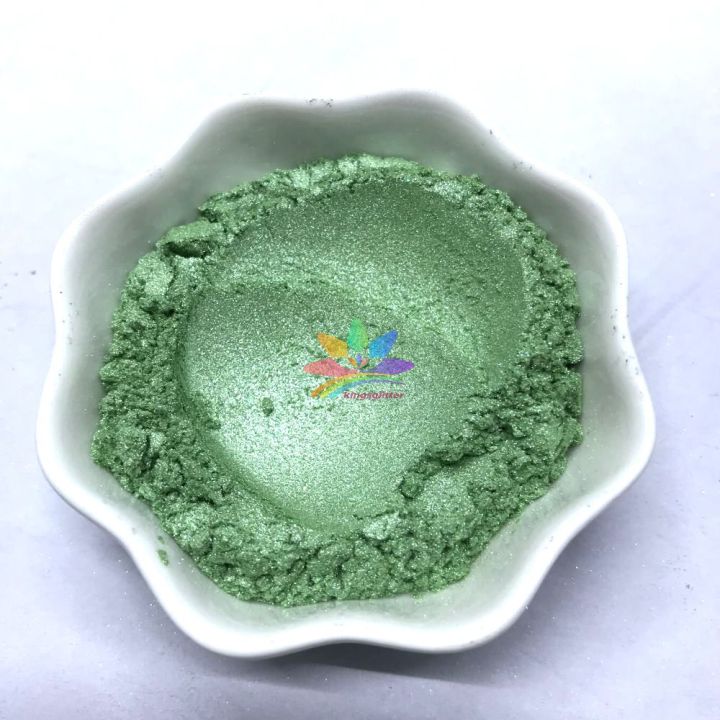 KMC499  iridescent green color Mica Powder Epoxy Resin Color Pigment Natural Dye Colorant
