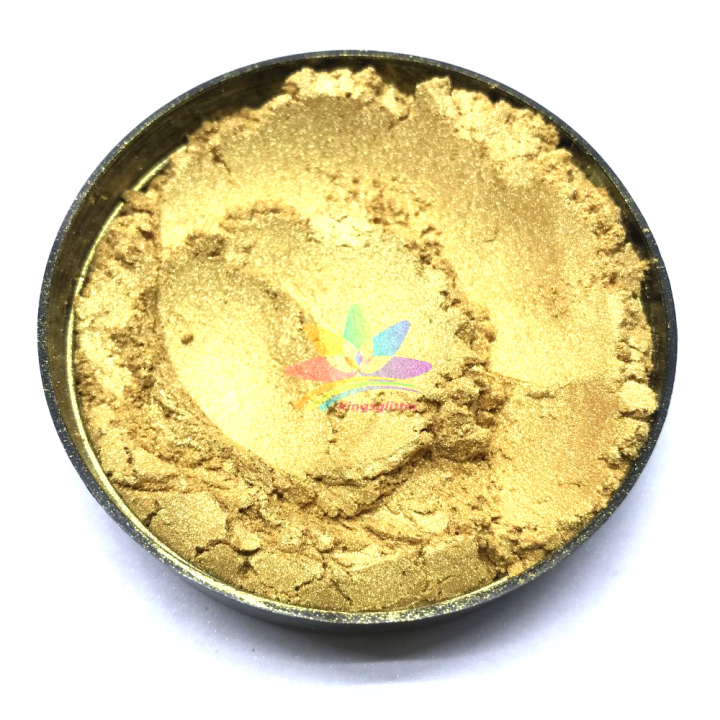 KMC3307   sun green gold color Mica Powder Epoxy Resin Color Pigment Natural Dye Colorant