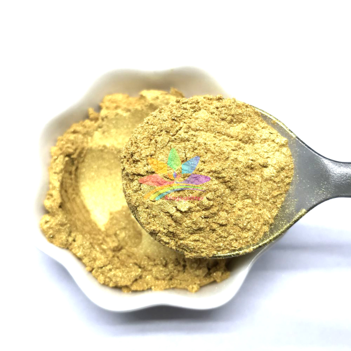 KMC3307   sun green gold color Mica Powder Epoxy Resin Color Pigment Natural Dye Colorant