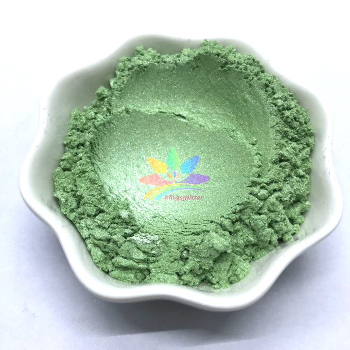 KMC435   fruit green color Mica Powder Epoxy Resin Color Pigment Natural Dye Colorant
