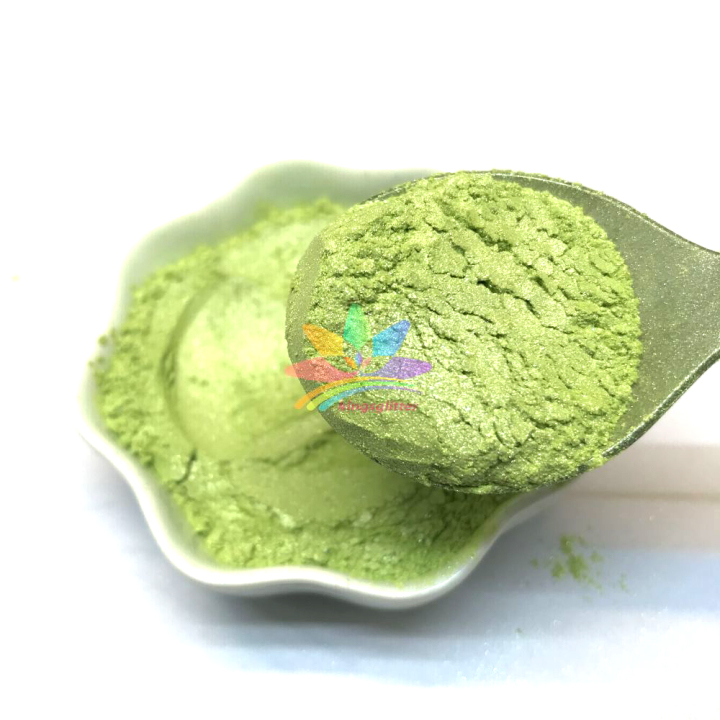 KMCG4    autumn green color Mica Powder Epoxy Resin Color Pigment Powder
