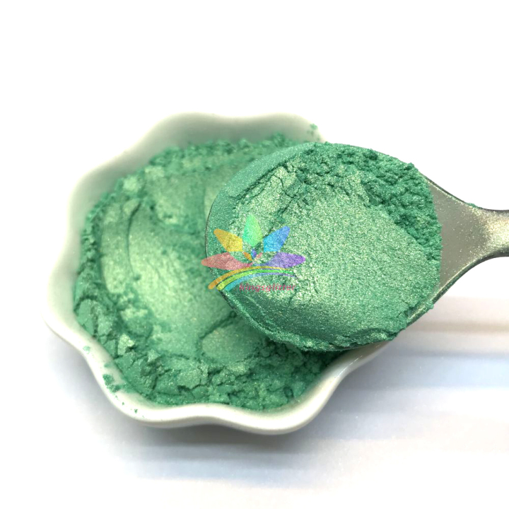 KMCG12   iridescent green color Mica Powder Epoxy Resin Color Pigment Powder