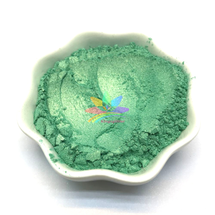 KMCG12   iridescent green color Mica Powder Epoxy Resin Color Pigment Powder