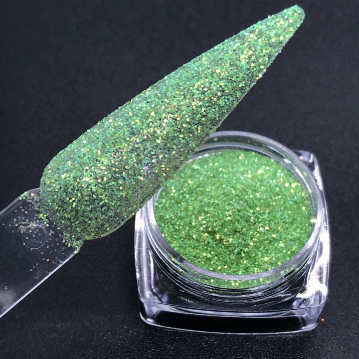 KCHI11     1/128  new professional cosmetic grade neon green fine glitter for lip gloss lipstick 
