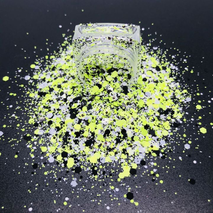SCR39     new mix Matt fluorescent chunky glitter 