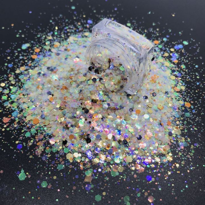 CBB33   new opal mixed colors  promotion glitter chunky 