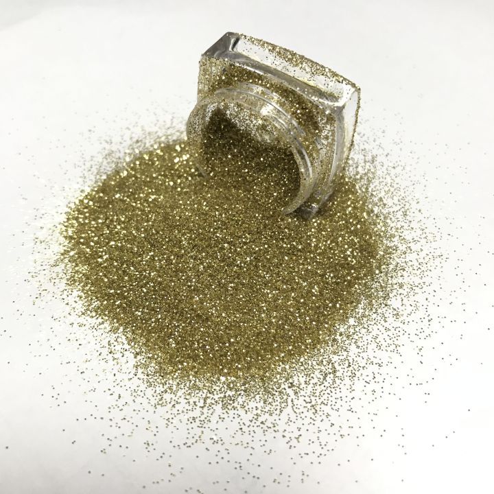 B0210  1/8''-1/128'' (50um thickness) gold pure color glitter