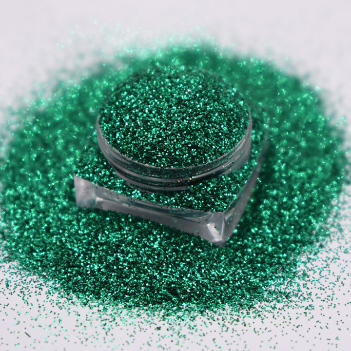 B0610  1/8''-1/128'' (50um thickness) green pure color glitter