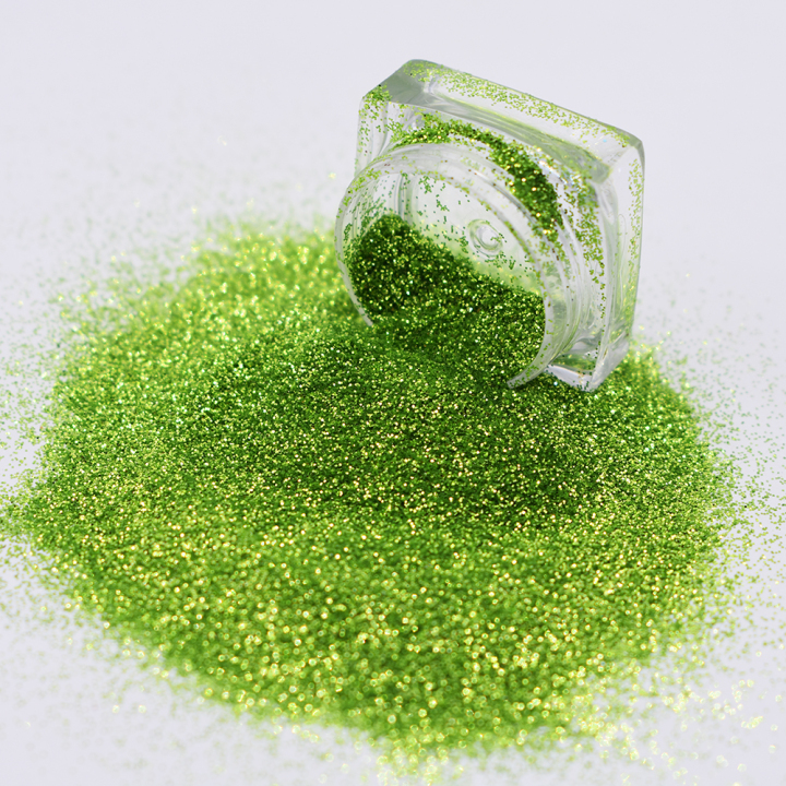 B0617  1/8''-1/128'' (50um thickness) green pure color glitter