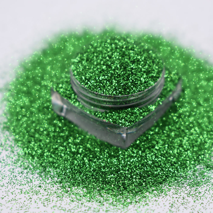 B0618  1/8''-1/128'' (50um thickness) green pure color glitter