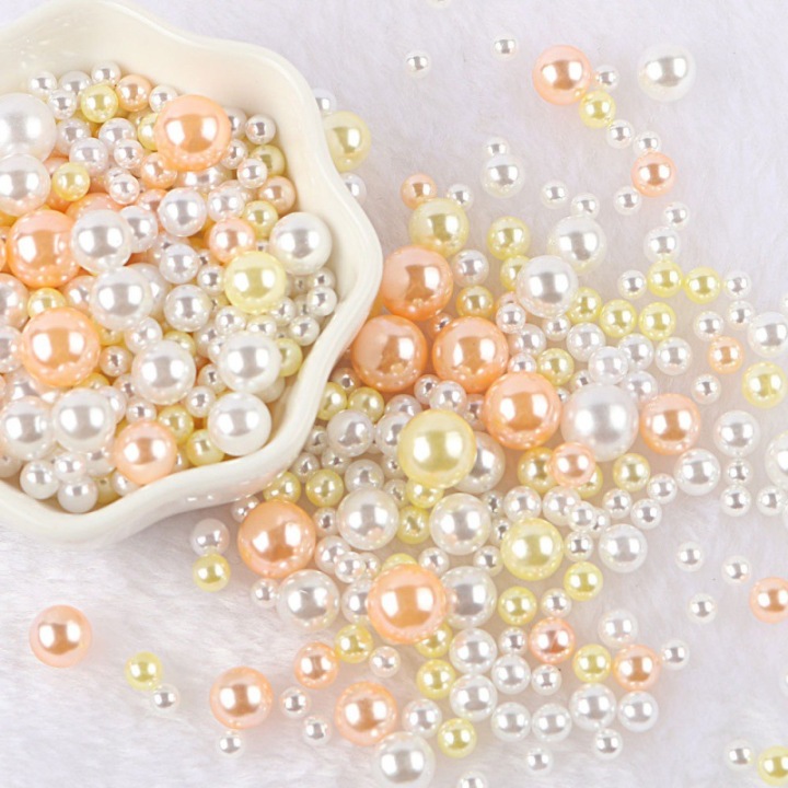 R35     Wholesale multi-size round non-porous pearls beauty loose beads ornaments DIY