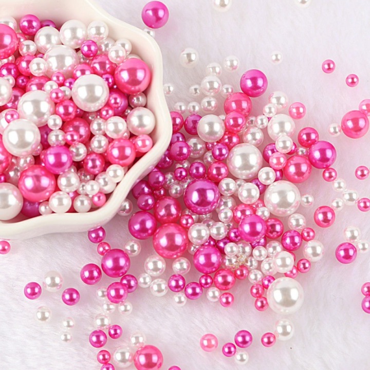 R37     Wholesale multi-size round non-porous pearls beauty loose beads ornaments DIY
