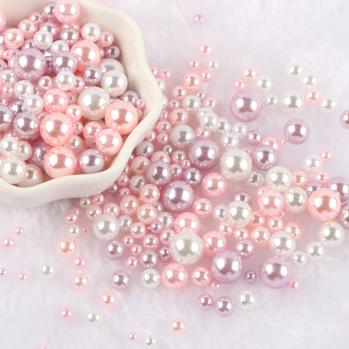 R39     Wholesale multi-size round non-porous pearls beauty loose beads ornaments DIY