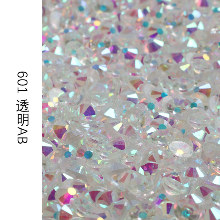 601  SS3 SS4 SS5 SS6 SS8  Wholesale small bags transparent AB glass Flat Back Rhinestone 