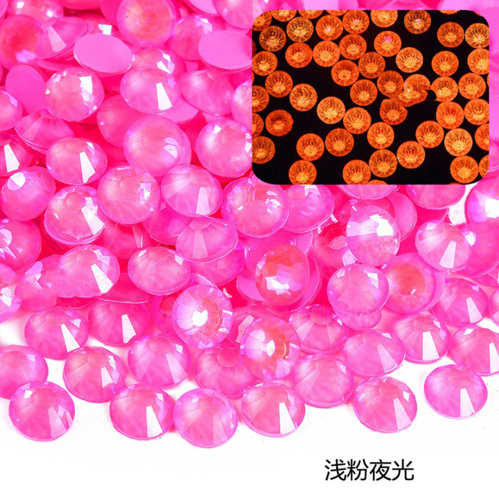 P107     Glow in the dark Glass Flatback Rhinestones SS6 SS8 SS10 SS12 SS16 SS20 SS30 Wholesale small bags 