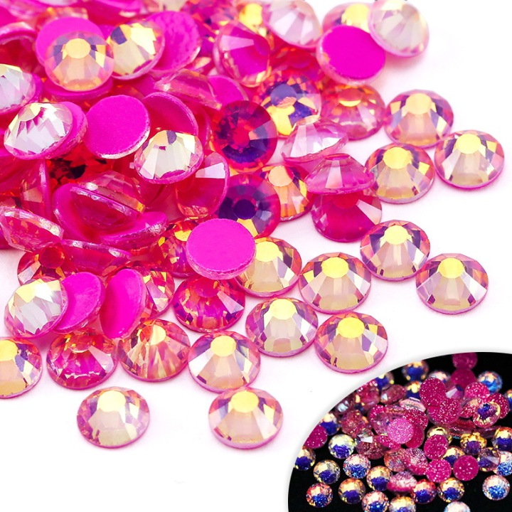 P115   Glow in the dark Opal Glass Flatback Rhinestones SS6 SS8 SS10 SS12 SS16 SS20 SS30 Wholesale small bags 