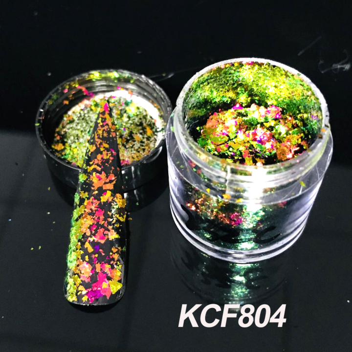 KCF804      High quality new sparkly multichrome Chameleon Flakes for nails eye shadow