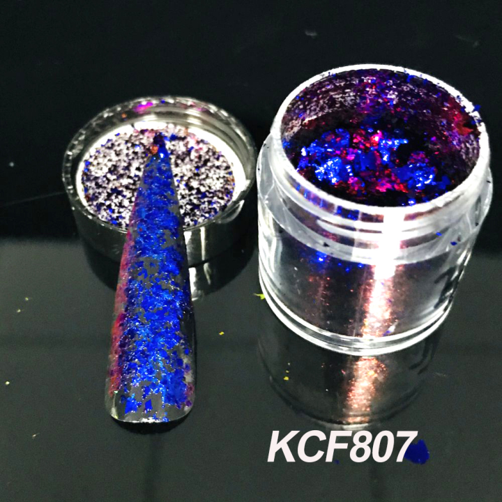 KCF807      High quality new sparkly multichrome Chameleon Flakes for nails eye shadow