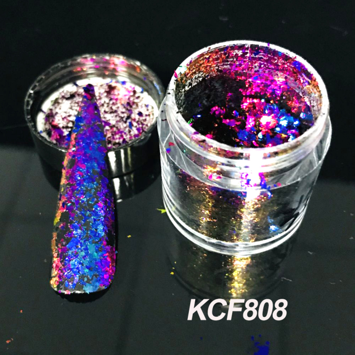 KCF808      High quality new sparkly multichrome Chameleon Flakes for nails eye shadow