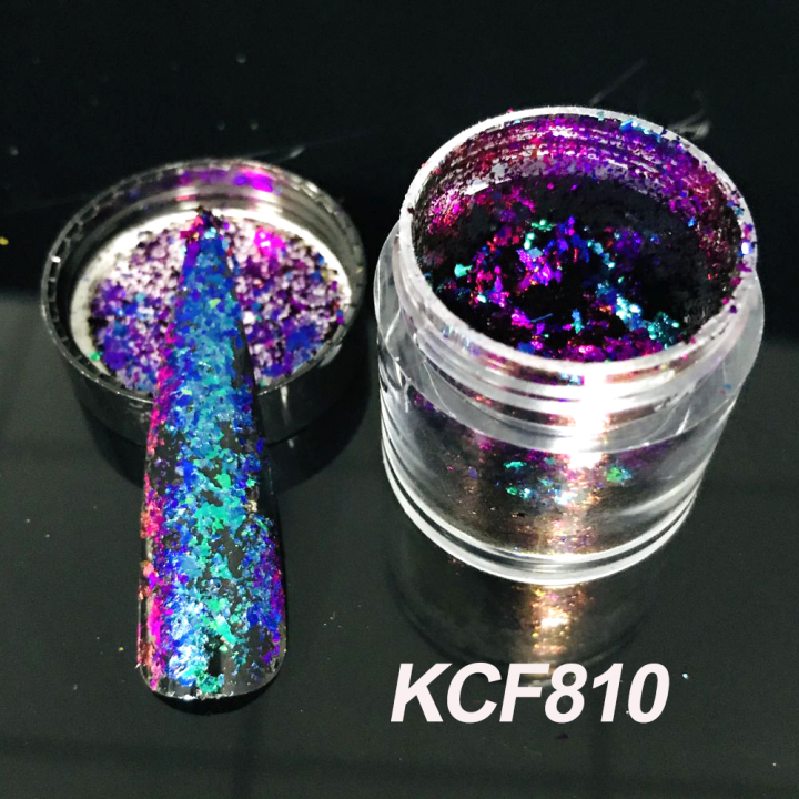 KCF810      High quality new sparkly multichrome Chameleon Flakes for nails eye shadow