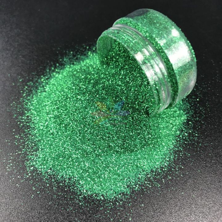 new product Biodegradable Glitter 0.2mm hexagon green glitter powder BB09