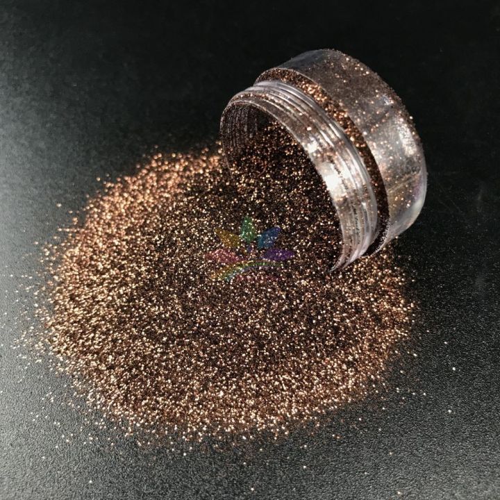 new product Biodegradable Glitter 0.2mm hexagon coffee glitter powder BB07