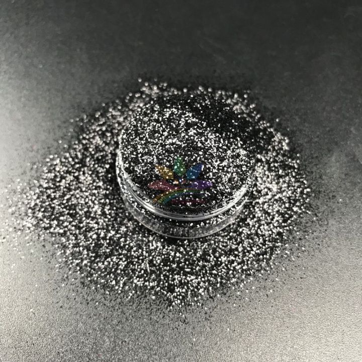 new product Biodegradable Glitter 0.2mm hexagon black glitter powder BB19