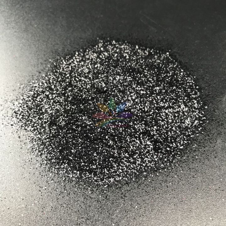 new product Biodegradable Glitter 0.2mm hexagon black glitter powder BB19