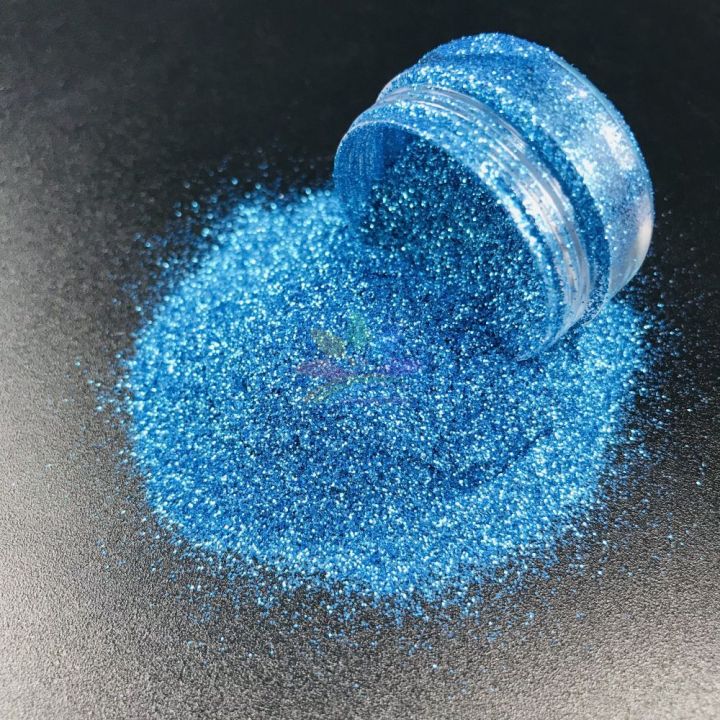 new product Biodegradable Glitter 0.2mm hexagon sea blue glitter powder BB14