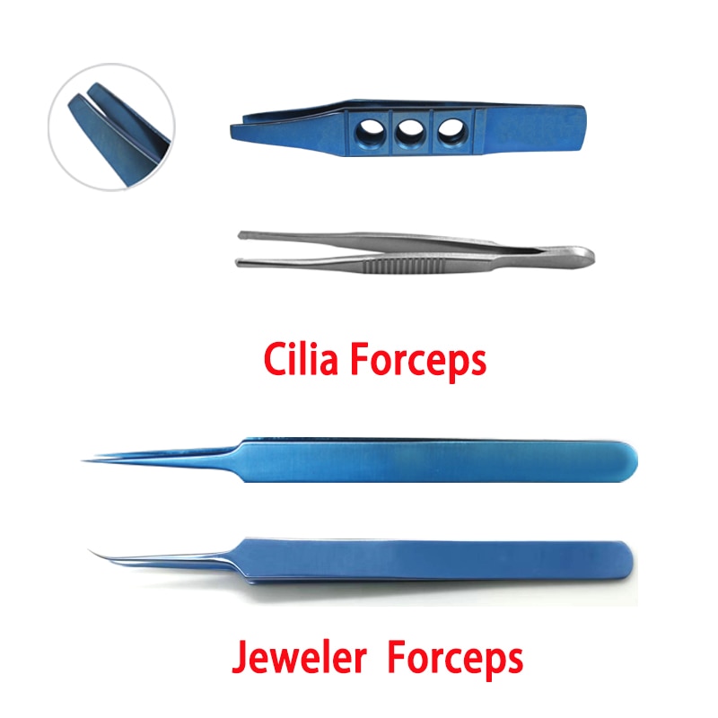 Cilia Forceps Jeweler Forceps  Towel Clamps Serrefine Green Fixation Forceps Scleral Plug Forceps  
