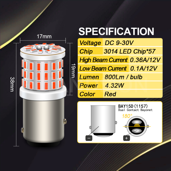 Ruiandsion 2pcs Fit both 6V or 12V BA20D LED Motorcycle Headlight Bulb  Super Bright 5730 12SMD Chipset LED Bulb High Low Beam,6000K White
