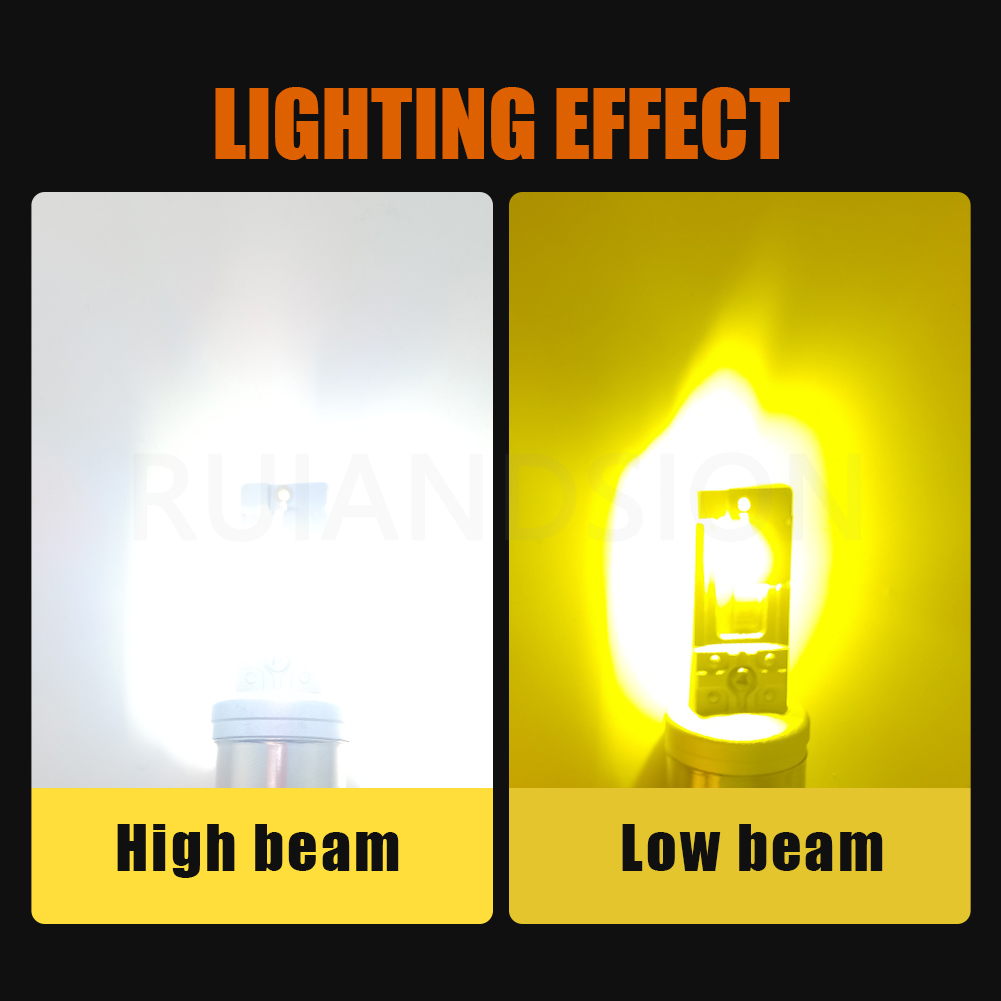 Ruiandsion BA21D BA20D LED Bulb Motorcycle Headlight Motorcycle bulb Motorcycle lamps Super Bright SMD 12V 24V 30V 60V White Yellow White Yellow 4000lm  