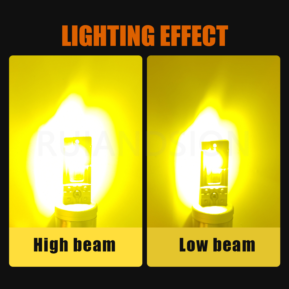 Ruiandsion BA21D BA20D LED Bulb Motorcycle Headlight Motorcycle bulb Motorcycle lamps Super Bright SMD 12V 24V 30V 60V White Yellow White Yellow 4000lm  